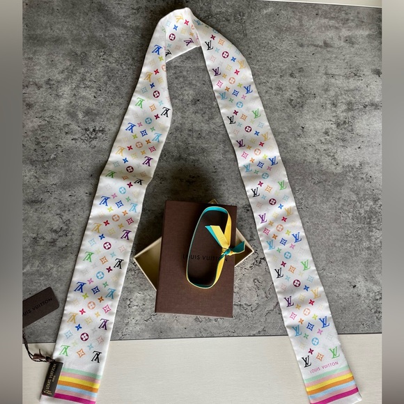 NWT 🌹Ltd Edition Louis Vuitton SILK Takashi Murakami Bandeau Twilly - Picture 7 of 12